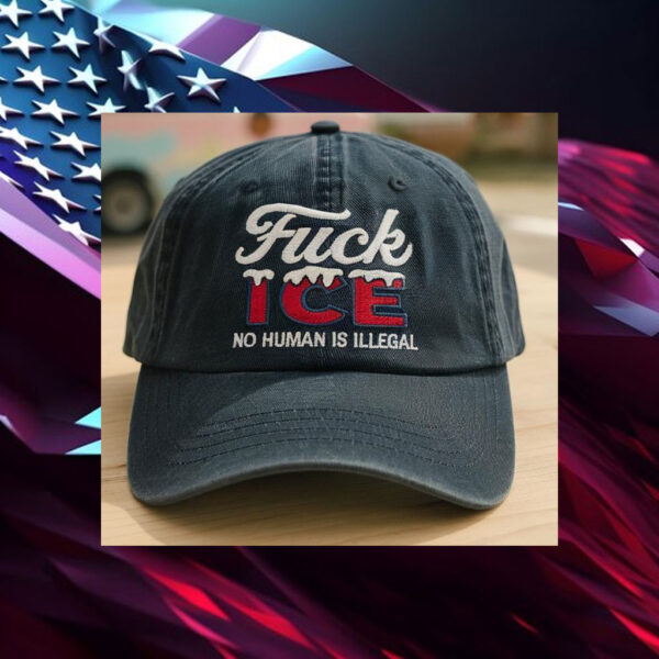 Abolis-ICE-Hat,-Fuck-ICE-No-Human-Is-ILLEGAL-Cap