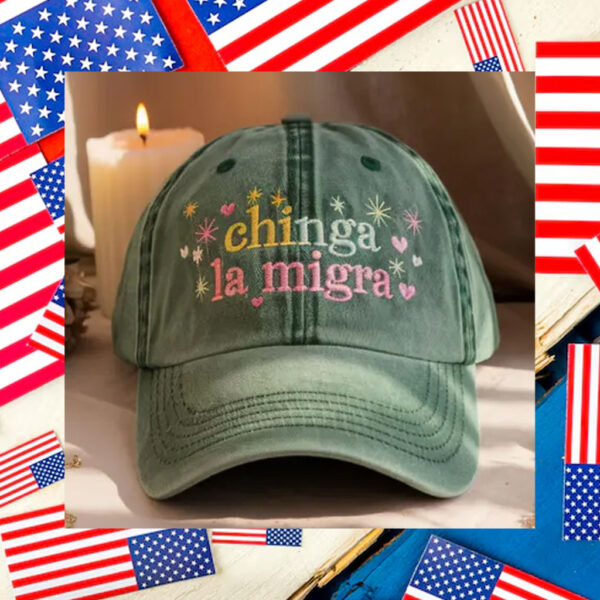 Abolish-ICE-Hat,-Embroidered-Chinga-La-Migra-Hat
