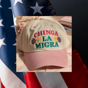Abolish-ICE-Hats,-Chinga-La-Migra-Subtle-Floral-Embroidered-Cap-us