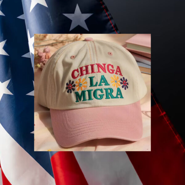 Abolish-ICE-Hats,-Chinga-La-Migra-Subtle-Floral-Embroidered-Cap-us