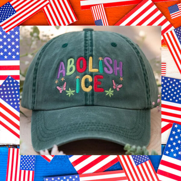 Abolish-ICE-Hats,-Rainbow-Butterfly-Embroidered-Cap-us