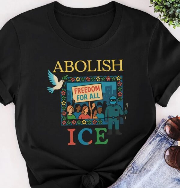 Abolish ICE Shirt, No Human Is Illegal Tee