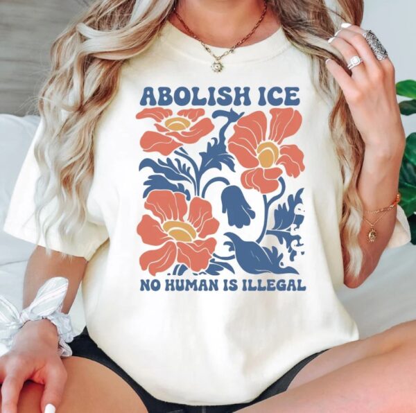 Abolish ICE Shirts, Human is Illegal Tee america