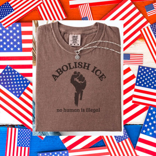 Abolish-ICE-T-Shirt,-Abolish-ICE-No-Human-Is-Illegal-Tee-Shirt-american