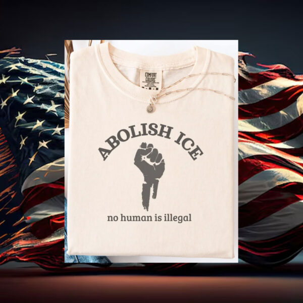 Abolish-ICE-T-Shirt,-No-Human-Is-Illegal-Tee-america