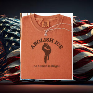 Abolish-ICE-T-Shirt,-No-Human-Is-Illegal-Tee-usa