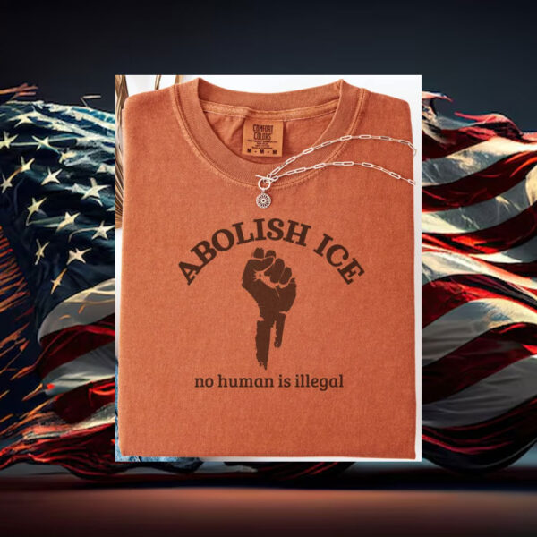 Abolish-ICE-T-Shirt,-No-Human-Is-Illegal-Tee-usa