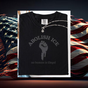 Abolish-ICE-T-Shirt,-No-Human-Is-Illegal-Tees